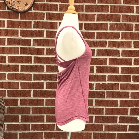 Lululemon Athletica Heathered Mauve Athletic 2-1 Workout Tank Top Size 4 - Picture 6 of 13
